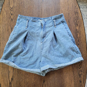 MPD High Rise Paperbag Denim Jean Shorts Size Women's Small